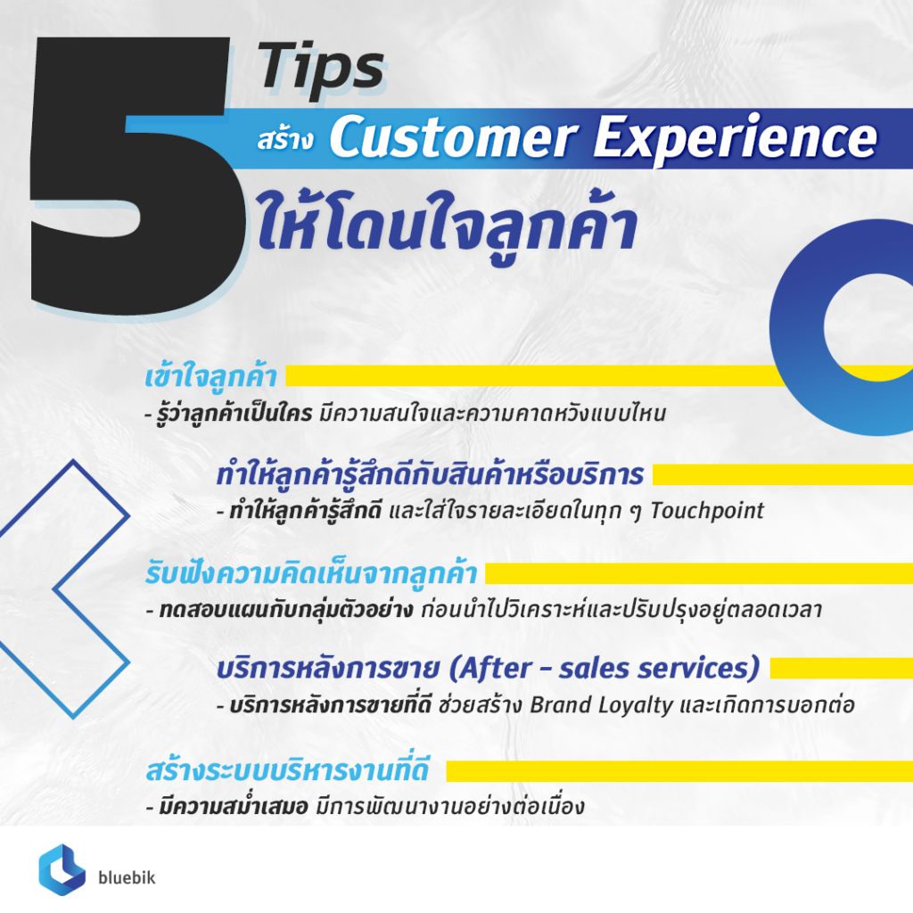 5 Tips…สร้าง Customer Experience ให้โดนใจลูกค้า