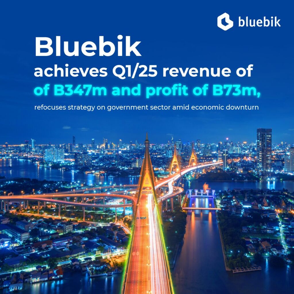 Bluebik achieves Q1/25 revenue of B347m and profit of B72m, refocuses strategy on government sector amid economic downturn
