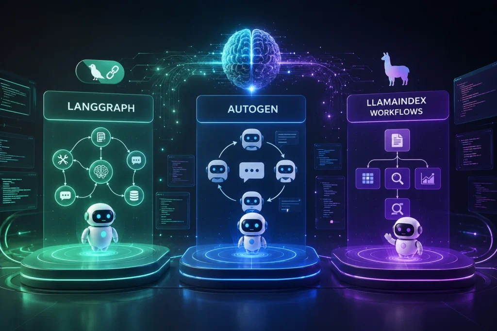 รีวิวและเปรียบเทียบ Agentic AI Framework ยอดนิยม: LangGraph vs. AutoGen vs. LlamaIndex Workflows