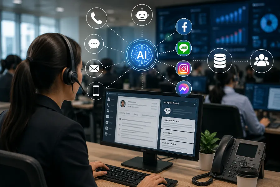วิธีเชื่อมต่อ AI Agent เข้ากับระบบ Call Center และโปรแกรม Omni-channel ในระดับ Enterprise